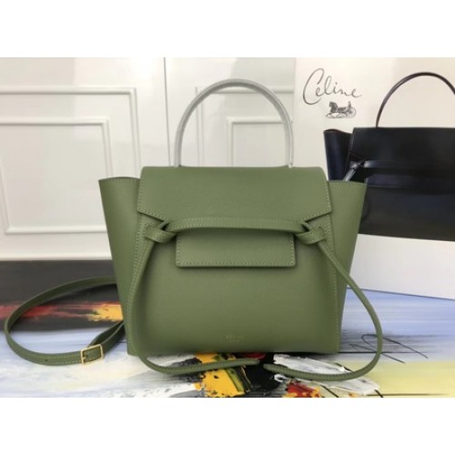 Geantă Celine Small Belt nano Original Leather 98310 verde