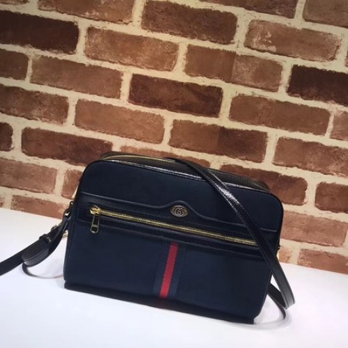 Geantă de umăr mică Gucci GG din pânză Ophidia Supreme din PVC 473875 maro