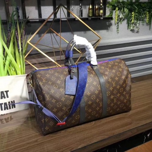 Geantă Louis Vuitton Original Monogram Macassar Canvas Keepall 45CM Curea 43858