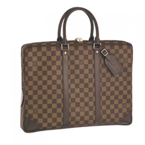 Suport pentru documente de călătorie din pânză Louis Vuitton Damier Ebene PM N41124