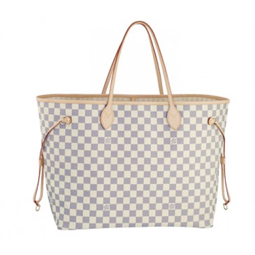 Geantă Louis Vuitton Damier Azur Canvas Neverfull GM N51108