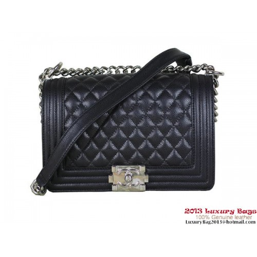 Geantă de umăr Chanel Flap Boy 2013, modele clasice Cannage A67025, neagră