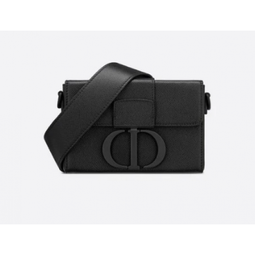 30 GEANTĂ MONTAIGNE BOX Piele de vițel granulată ultramată neagră M9204S