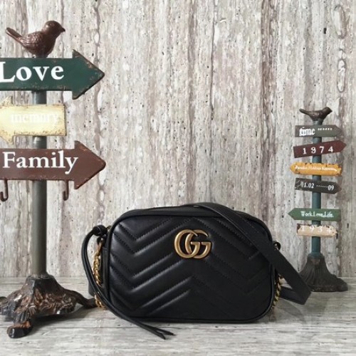 Geantă mini Gucci GG Marmont Matelasse 448065 Neagră