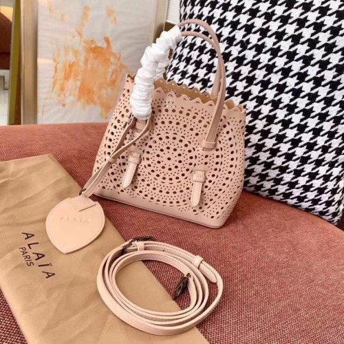 Geantă Alaia Openwork Original din piele A3658 Nude