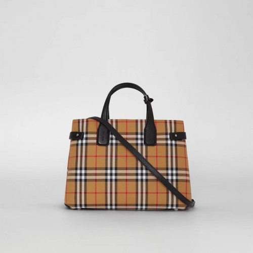 BURBERRY Geantă tote medie Banner 3835 neagră