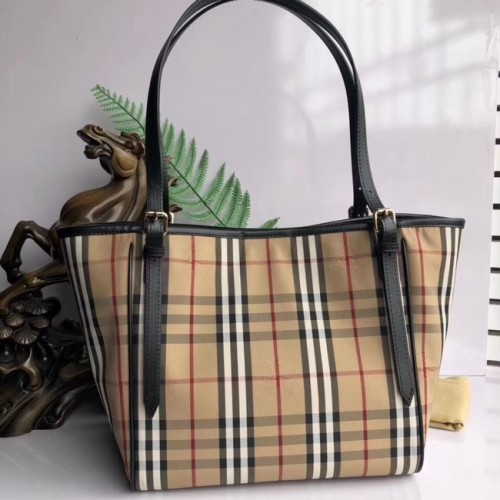 BURBERRY Geantă tote medie Banner 5788 neagră