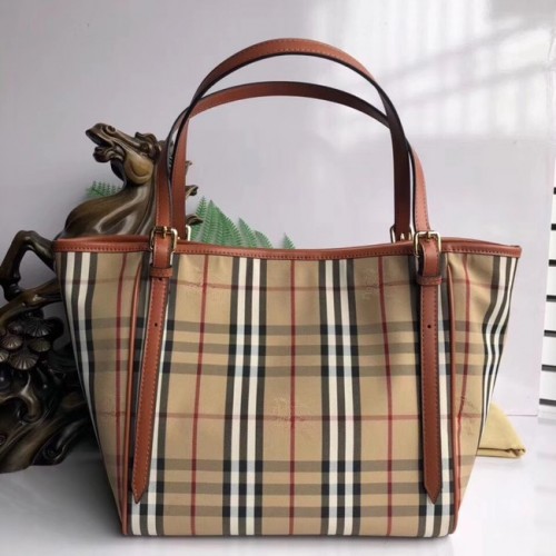 Geantă tote BURBERRY Banner medie 5788 maro