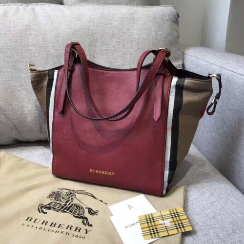 BURBERRY Geantă din piele The Canter Original 30291 Burgundy