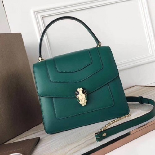 Geantă tote din piele de vițel BVLGARI Original 3781 Verde