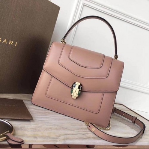 Geantă tote din piele de vițel BVLGARI Original 3781 Roz