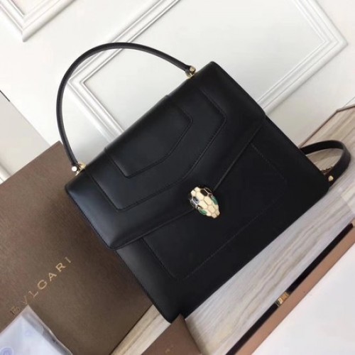 Geantă tote BVLGARI Original din piele de vițel 3782 Negru