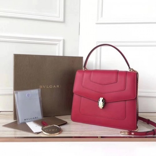 Geantă tote BVLGARI Original din piele de vițel 3782 Piersică