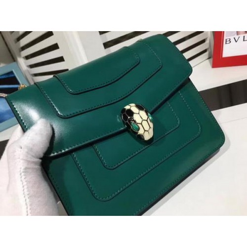 Geantă de umăr mini BVLGARI din piele de vițel BG2283 Verde