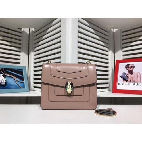 Geantă de umăr mini BVLGARI din piele de vițel BG2283 roz