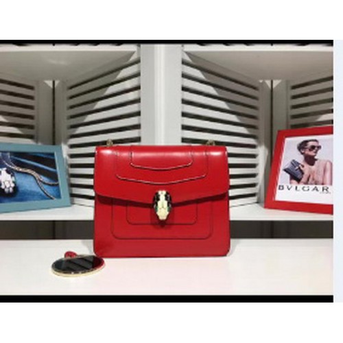 Geantă de umăr mini BVLGARI din piele de vițel BG2283 Roșu