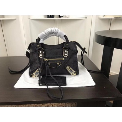 Geantă Balenciaga Giant City Gold Studs B084336 Neagră