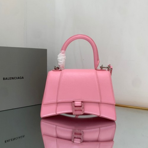 Balenciaga Geantă mică cu mâner superior HOURGLASS 592834 roz