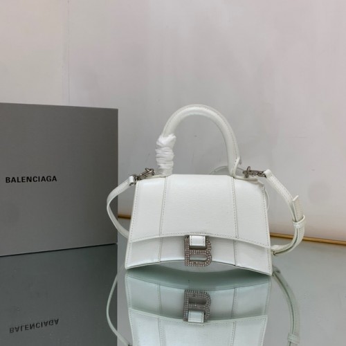 Balenciaga Geantă mică cu mâner tip clepsidră 59353 alb