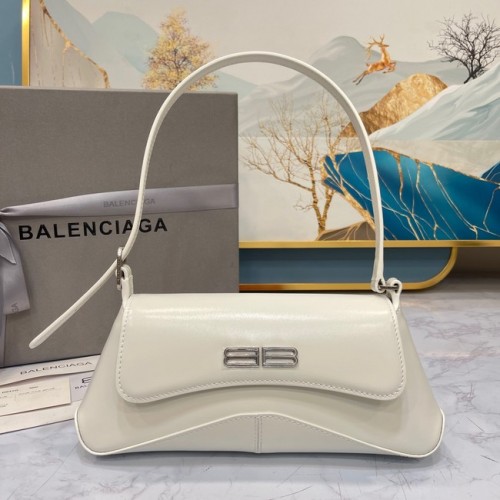 Balenciaga Geantă mică cu mâner HOURGLASS 6008 albă