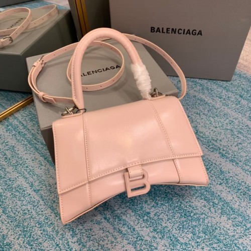 Balenciaga Geantă mică cu mâner superior HOURGLASS B108895-1 Roz
