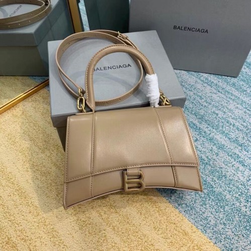 Balenciaga Geantă mică cu mâner HOURGLASS B108895-1 caisă