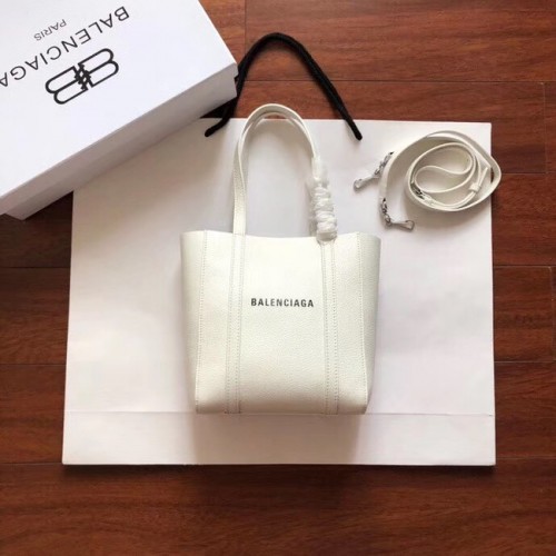 Geantă Balenciaga Original Mini Shopper din piele 6696 Albă