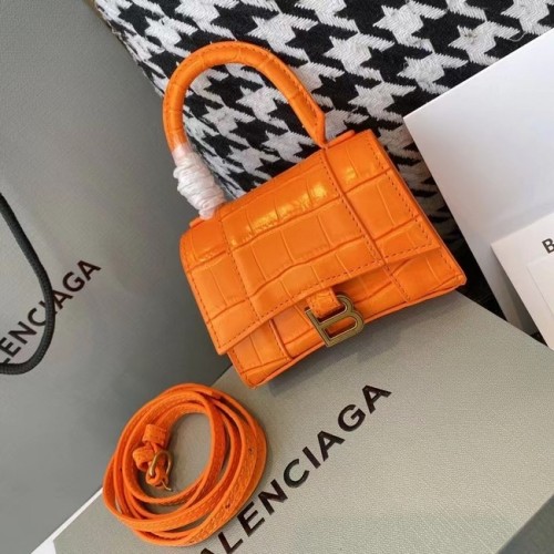 Balenciaga Geantă de damă Mini cu model clepsidră M8000 portocaliu