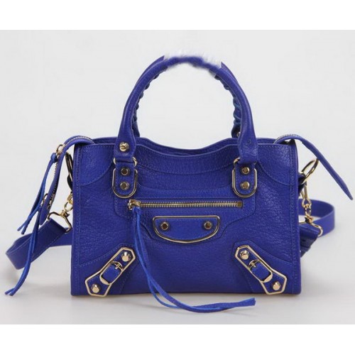 Geantă Balenciaga mini Classic First B300295 Albastră