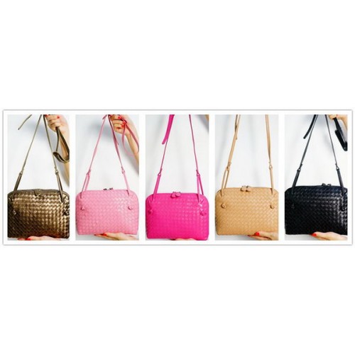 Geantă de cruce Bottega Veneta Bicolors Intrecciato Nappa BV9610