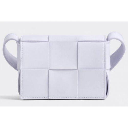 Bottega Veneta Geantă de corp din piele CASSETTE Mini Intreccio 666688 Mirth Washed