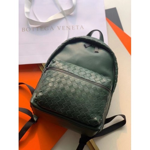 Rucsac din piele Bottega Veneta CLASSIC INTRECCIATO Intrecciato 7786 RAINTREE