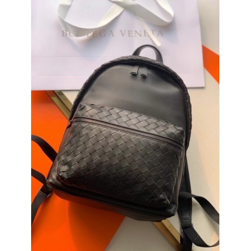 Rucsac din piele Bottega Veneta CLASSIC INTRECCIATO Intrecciato 7786 negru