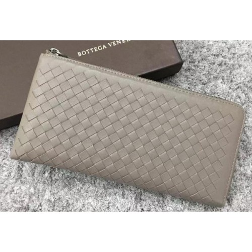 Clutch Bottega Veneta Intrecciato din piele BV144077 Gri