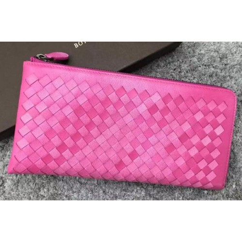 Clutch Bottega Veneta Intrecciato din piele BV144077 Rosy