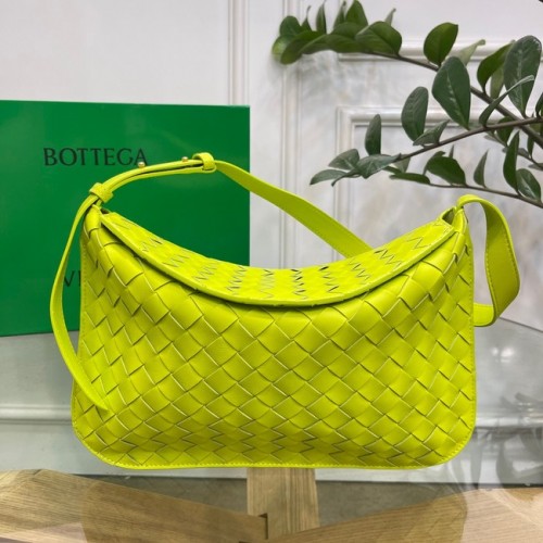 Geantă de umăr Bottega Veneta Intreccio din piele 690226 Verde strălucitor