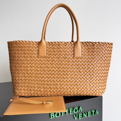 Bottega Veneta Geantă Mare Intreccio din piele 608811 Caramel