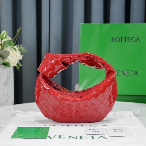 Geantă Bottega Veneta Mini din piele împletită cu mâner superior JODIE 651876V roșie