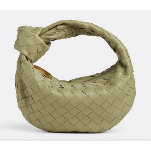 Geantă Bottega Veneta Mini intrecciato din piele cu mâner superior 651876 Travertin