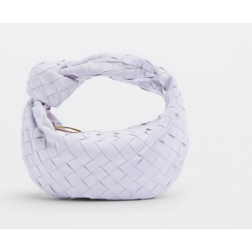 Geanta Bottega Veneta Mini intrecciato din piele intoarsa cu maner superior 651876V1 Mirth Washed