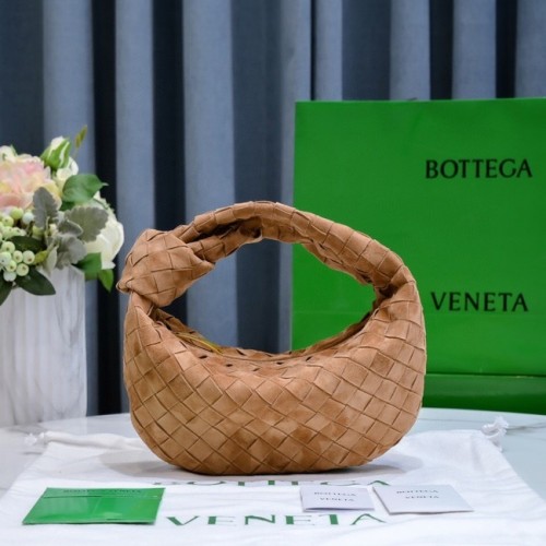 Geanta Bottega Veneta Mini intrecciato din piele intoarsa cu maner superior 651876V1 maro