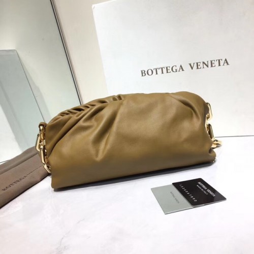 Geantă de umăr moale Bottega Veneta Nappa din piele de miel 620230 Kaki