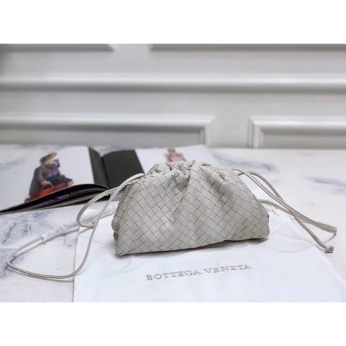 Geantă de mână Bottega Veneta Original Leather 59877 albă