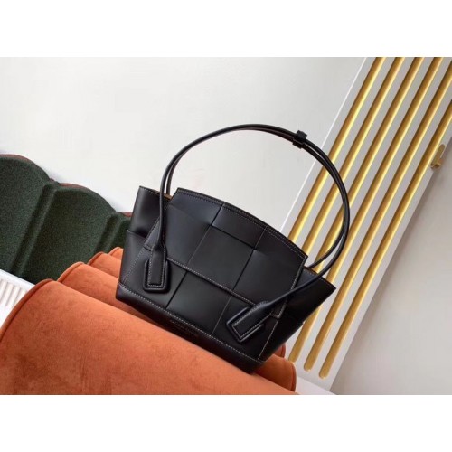Geantă Bottega Veneta Original Weave Leather Arco Top Handle 70013 Negru
