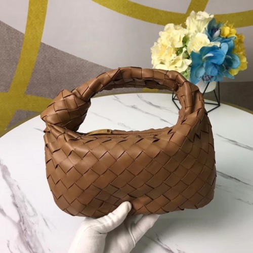 Geantă Bottega Veneta Original Weave din piele BV4588 maro