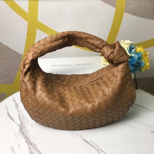 Geantă Bottega Veneta Original Weave din piele BV4589 maro
