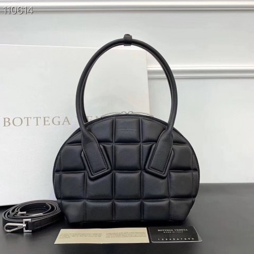 Geantă pătrată Bottega Veneta Original din piele țesută BV67130 neagră