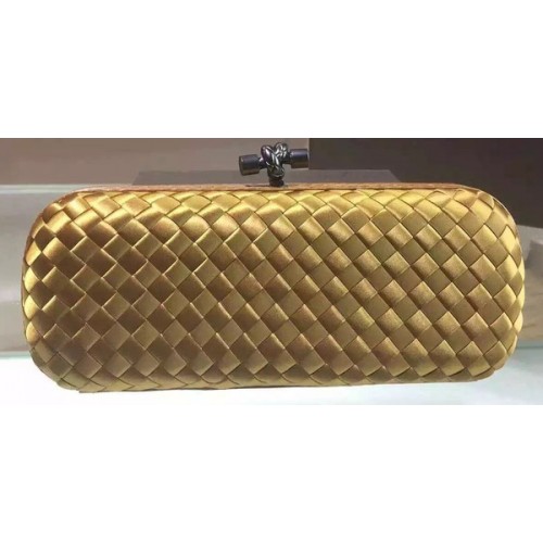 Geantă de mână Bottega Veneta STRETCH Knot din piele de oaie BV8651 Bronz