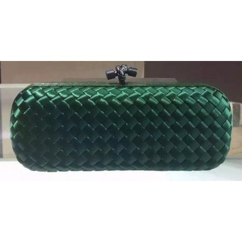Geantă de mână Bottega Veneta STRETCH Knot Sheepskin Leather BV8651 Verde