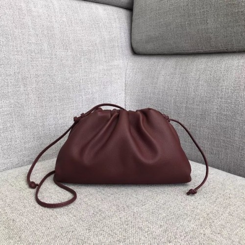 Geantă de umăr Bottega Veneta din piele de oaie 1189 Crimson